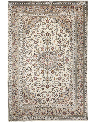 Tappeto Kashan Persia beige bianco 197x303