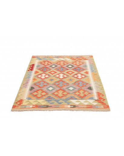 Tappeto Kilim Afghanistan marrone rosso 104x146