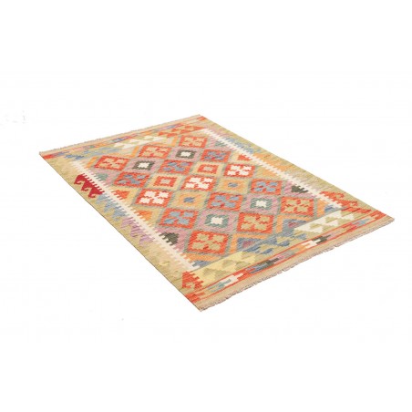 Tappeto Kilim Afghanistan marrone rosso 104x146