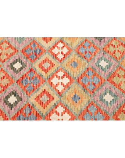 Tappeto Kilim Afghanistan marrone rosso 104x146