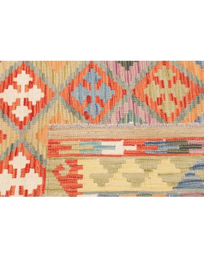 Tappeto Kilim Afghanistan marrone rosso 104x146