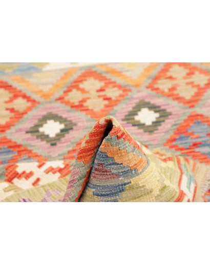 Tappeto Kilim Afghanistan marrone rosso 104x146