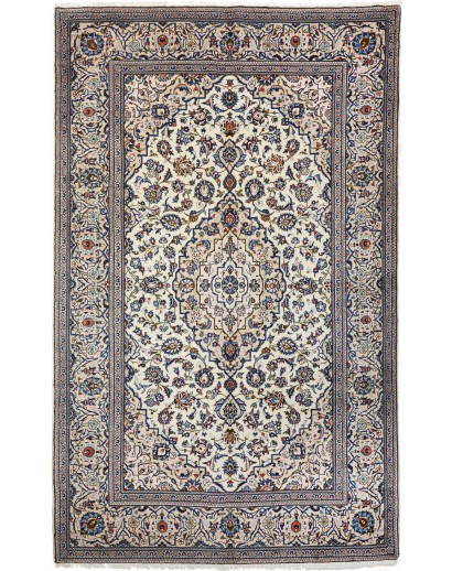 Tappeto Kashan Persia beige grigio 196x312