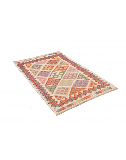 Tappeto Kilim Afghanistan beige arancione 98x151