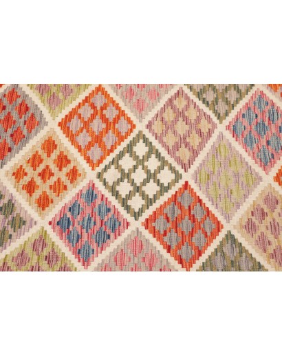 Tappeto Kilim Afghanistan beige arancione 98x151