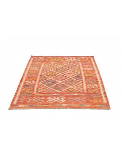 Tappeto Kilim Afghanistan arancione marrone 108x150