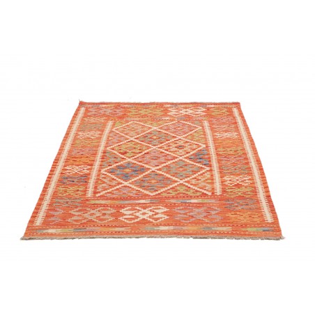 Tappeto Kilim Afghanistan arancione marrone 108x150