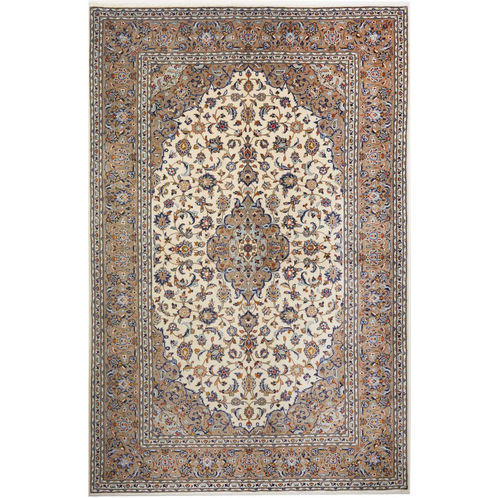 Tappeto Kashan Persia marrone grigio 203x310 Tappeto Kashan Persia marrone grigio 203x310