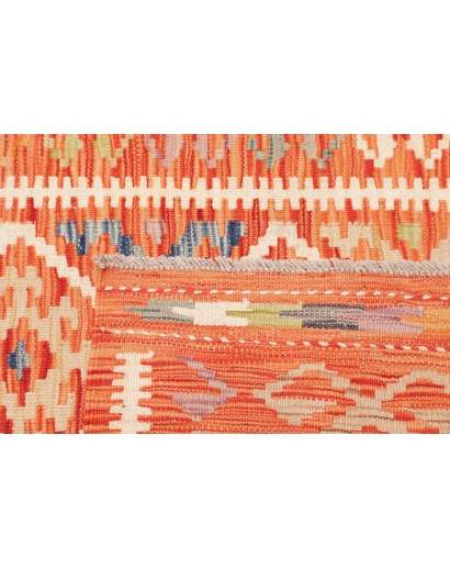 Tappeto Kilim Afghanistan arancione marrone 108x150
