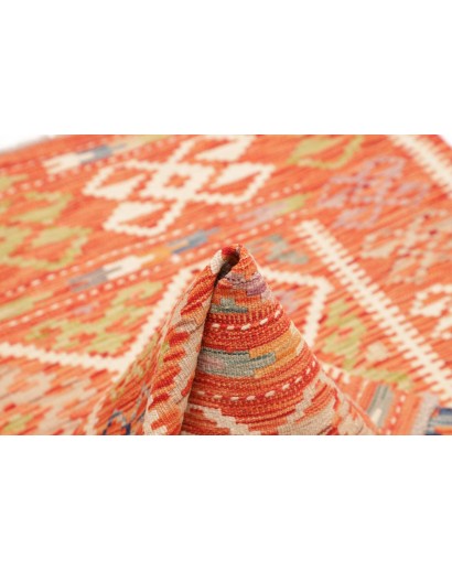 Tappeto Kilim Afghanistan arancione marrone 108x150