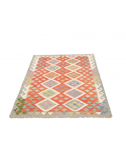 Tappeto Kilim Afghanistan beige arancione 101x150
