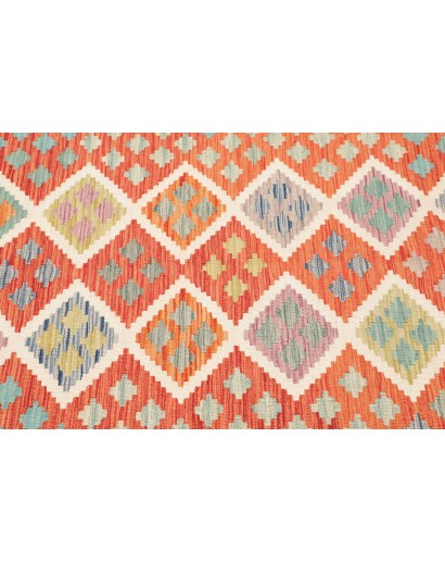 Tappeto Kilim Afghanistan beige arancione 101x150