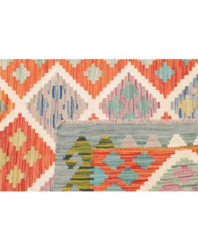 Tappeto Kilim Afghanistan beige arancione 101x150