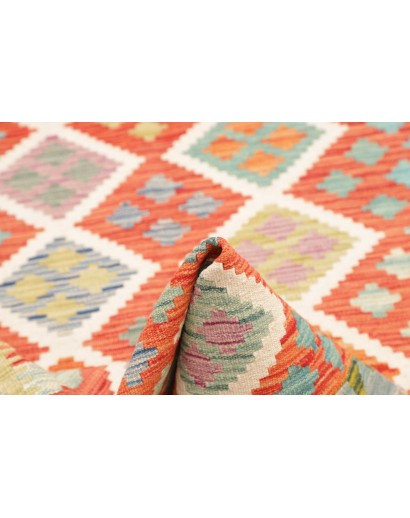 Tappeto Kilim Afghanistan beige arancione 101x150