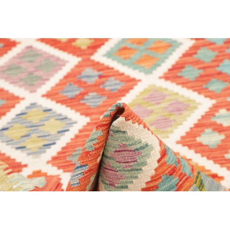 Tappeto Kilim Afghanistan beige arancione 101x150