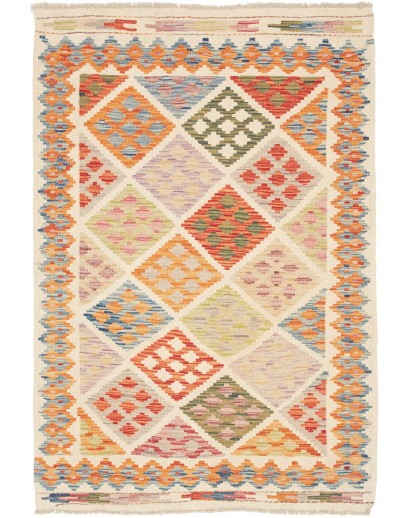 Tappeto Kilim Afghanistan giallo 102x148