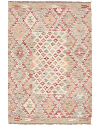 Tappeto Kilim Afghanistan marrone beige 103x147