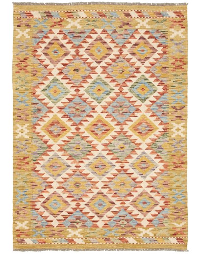 Tappeto Kilim Afghanistan marrone 104x145