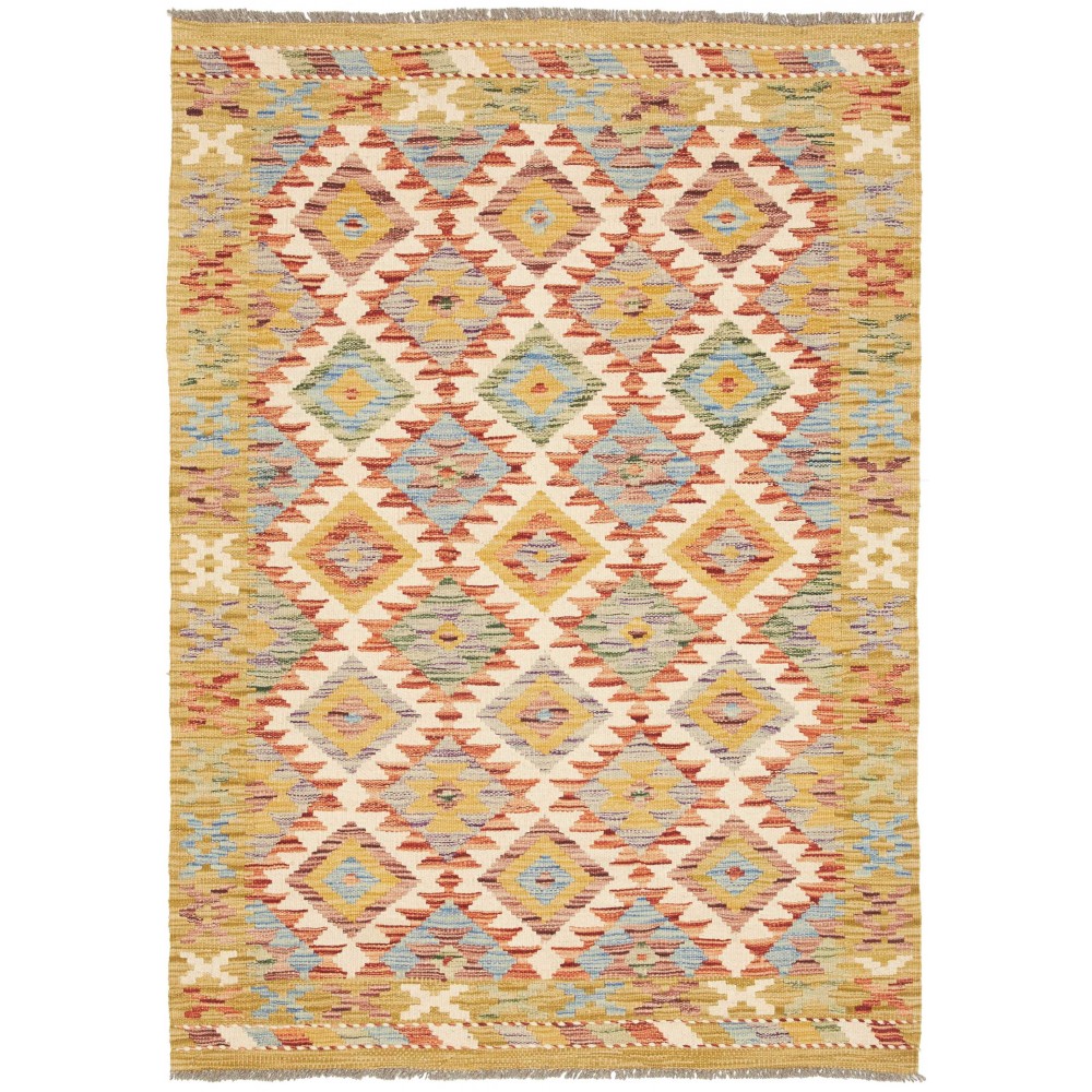 Tappeto Kilim Afghanistan marrone 104x145