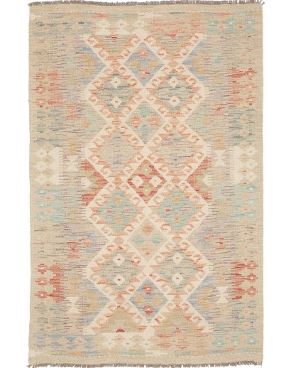 Tappeto Kilim Afghanistan marrone beige 103x155