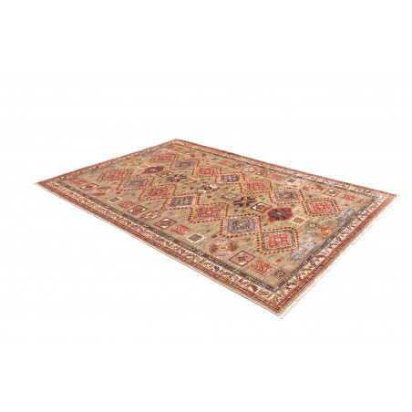 Tappeto Kazak Fine Pakistan marrone grigio 178x262