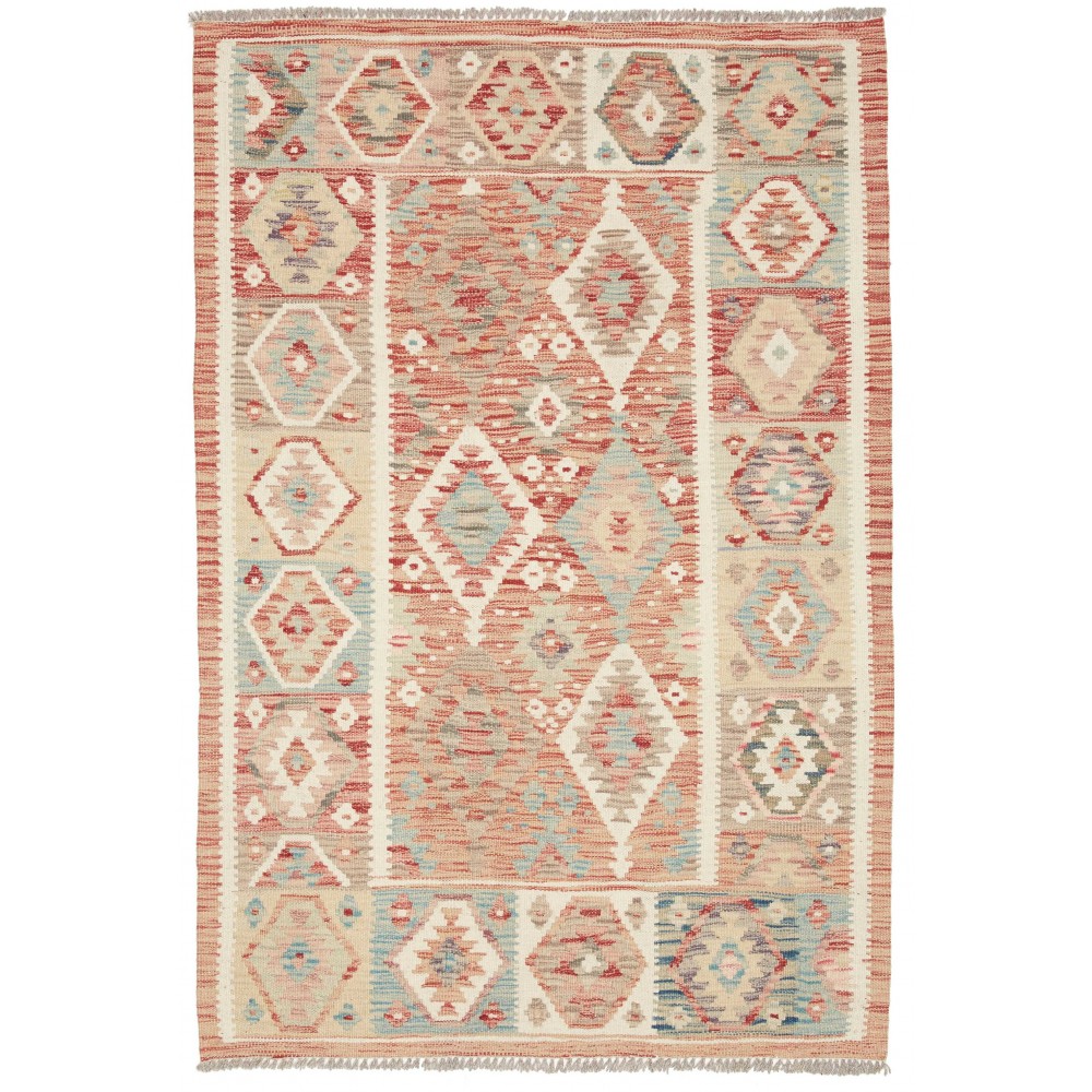 Tappeto Kilim Afghanistan marrone 103x153
