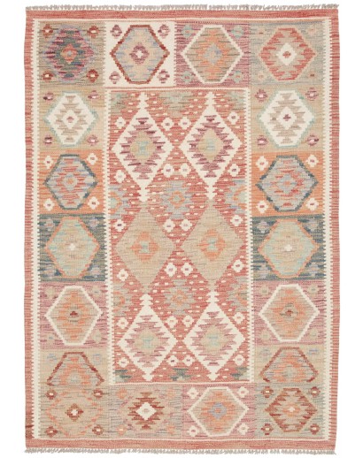 Tappeto Kilim Afghanistan marrone 106x148