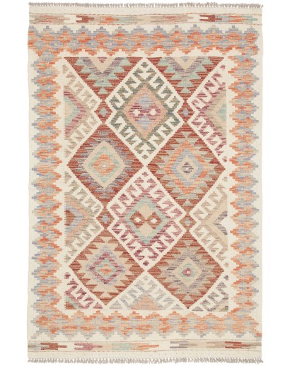 Tappeto Kilim Afghanistan beige marrone 101x154
