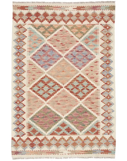 Tappeto Kilim Afghanistan beige marrone 101x150