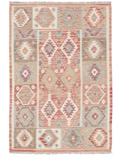Tappeto Kilim Afghanistan beige marrone 102x146