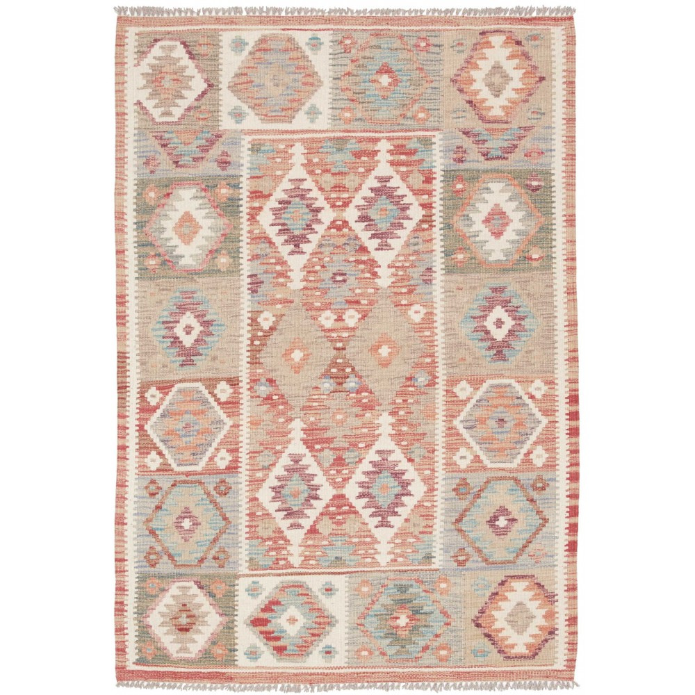 Tappeto Kilim Afghanistan beige marrone 102x146