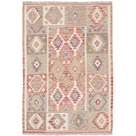 Tappeto Kilim Afghanistan beige marrone 102x146