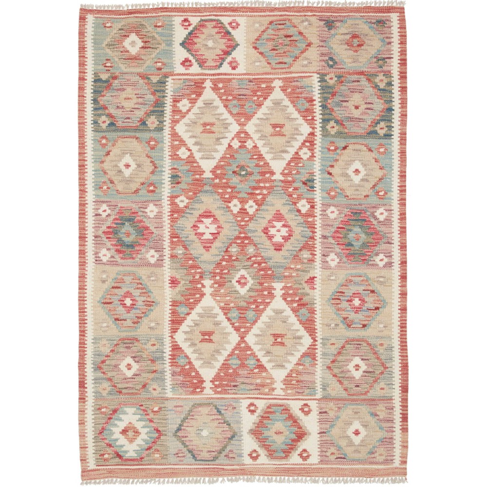 Tappeto Kilim Afghanistan marrone bianco 103x150