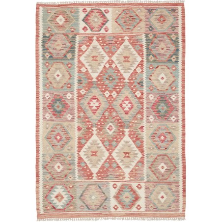Tappeto Kilim Afghanistan marrone bianco 103x150