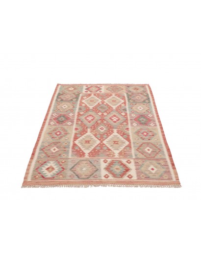 Tappeto Kilim Afghanistan marrone bianco 103x150