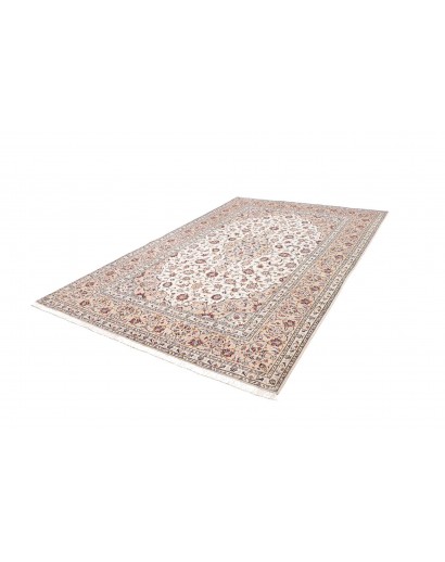 Tappeto Kashan Persia bianco azzurro 204x310