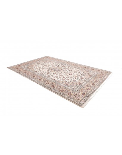 Tappeto Kashan Persia bianco azzurro 204x310