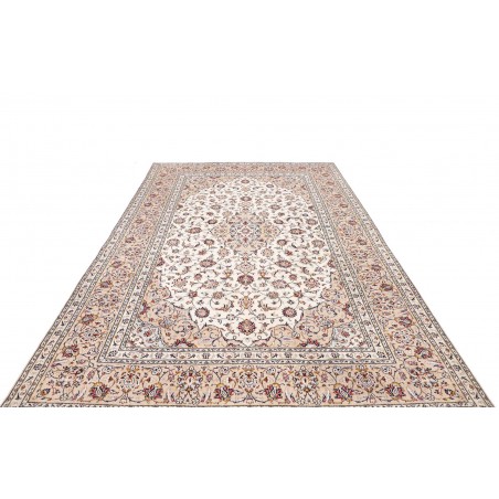 Tappeto Kashan Persia bianco azzurro 204x310