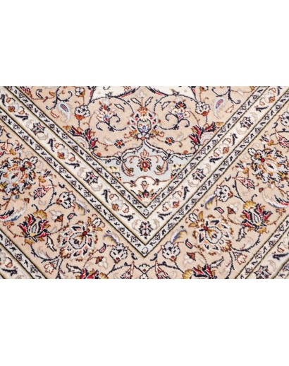 Tappeto Kashan Persia bianco azzurro 204x310