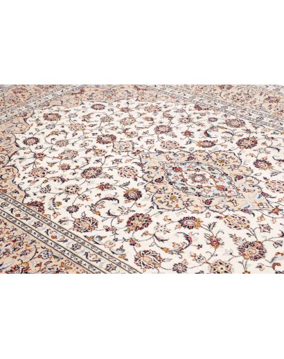 Tappeto Kashan Persia bianco azzurro 204x310