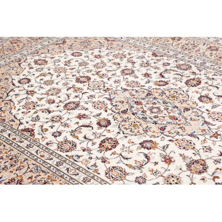 Tappeto Kashan Persia bianco azzurro 204x310