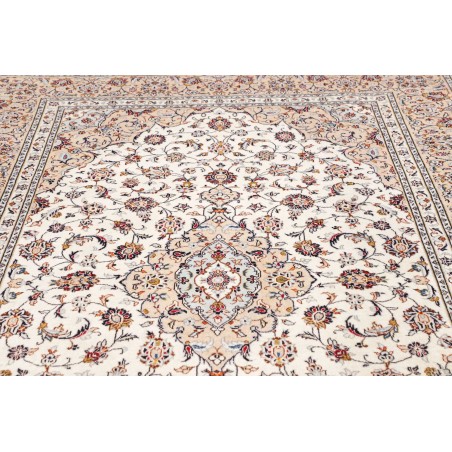 Tappeto Kashan Persia bianco azzurro 204x310