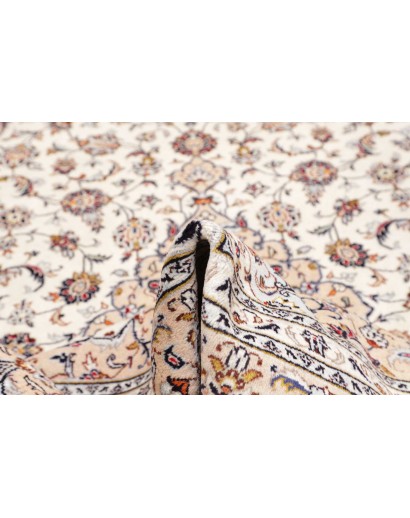 Tappeto Kashan Persia bianco azzurro 204x310