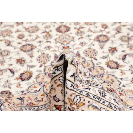 Tappeto Kashan Persia bianco azzurro 204x310