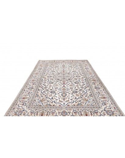 Tappeto Kashan Persia bianco grigio 197x290