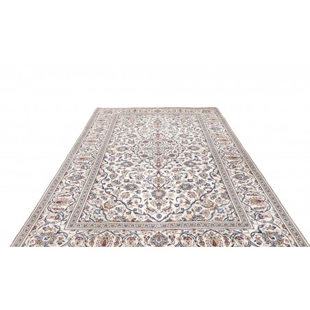Tappeto Kashan Persia bianco grigio 197x290