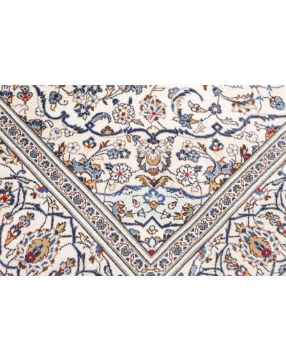 Tappeto Kashan Persia bianco grigio 197x290