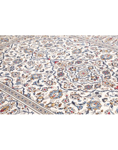 Tappeto Kashan Persia bianco grigio 197x290