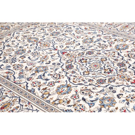 Tappeto Kashan Persia bianco grigio 197x290