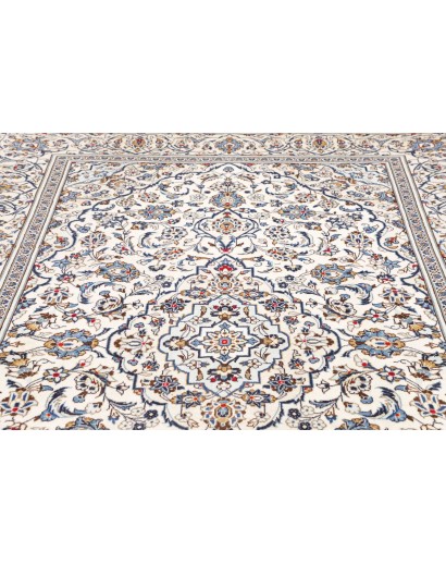 Tappeto Kashan Persia bianco grigio 197x290